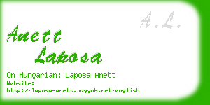 anett laposa business card